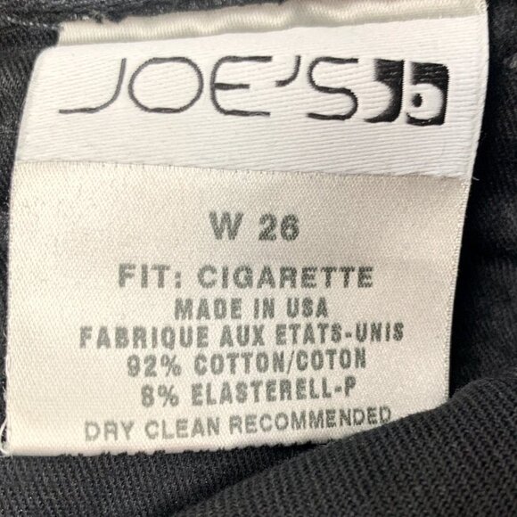 Joe's Jeans Cigarette Fit Jeans Distressed Black Wash Women's Size 26 - Picture 7 of 8